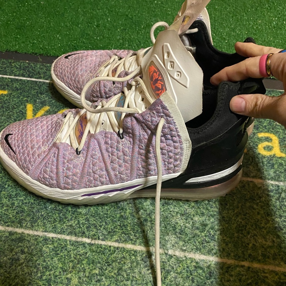 Lebron nike purple graffiti basketball shoes